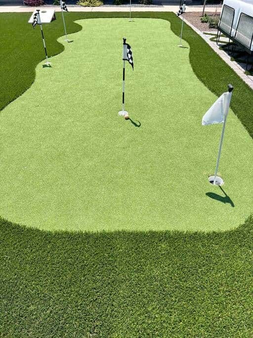 Aerial view of the putting green at Second Sunrise Recovery