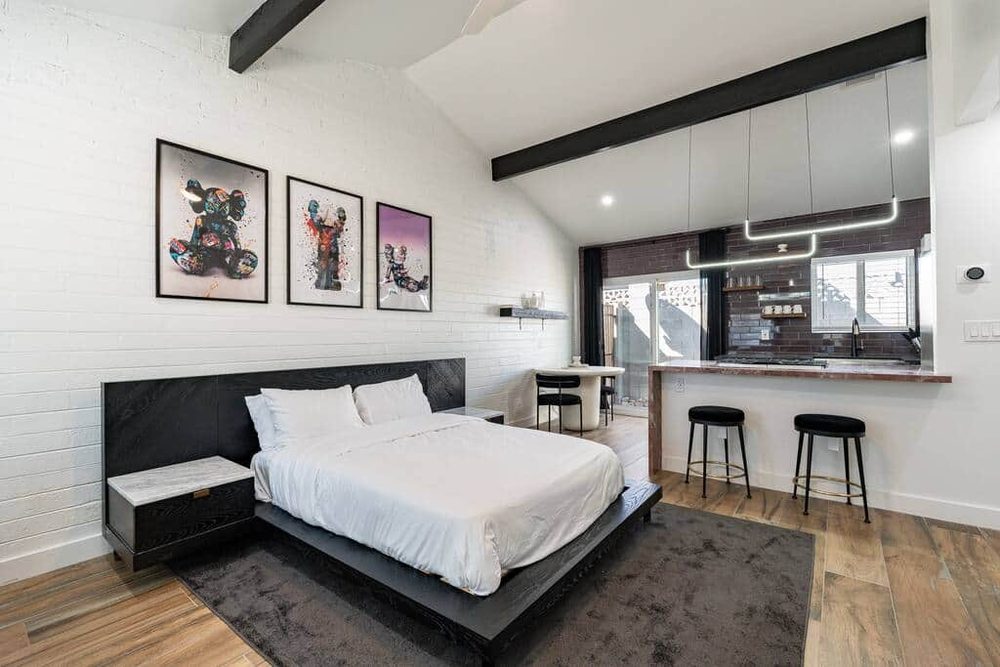 Spa-inspired suite bedroom at Second Sunrise Recovery